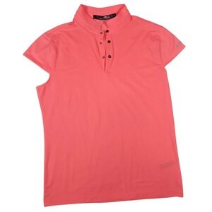 RLX Ralph Lauren Black‎ Label Golf Polo Shirt Performance Top Coral Pink M Nwot